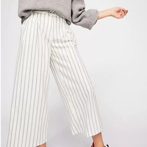 Free People Island Paperbag High Waisted Pinstripe Pants
